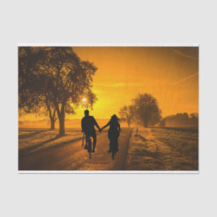 Seda Bicicleta En El Papel Del Tejido De La Desnuda Del