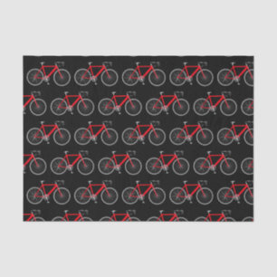 Seda Bicicleta roja sobre papel de tejidos negros