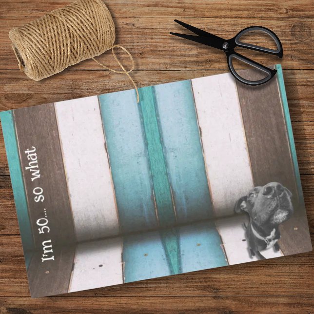 Seda Blue Brown Graciosa 50.º Papel de Tejido de Cierre (I'm 50....so what!
Happy 50th birthday and celebrate with this matching party collection!)