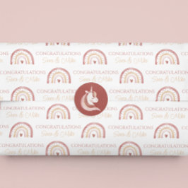 Seda Boho Rainbow felicita al periódico en papel de tej