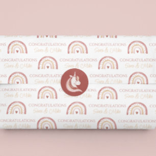 Seda Boho Rainbow felicita al periódico en papel de tej