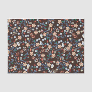 Seda Bonito papel de tejido floral brillante