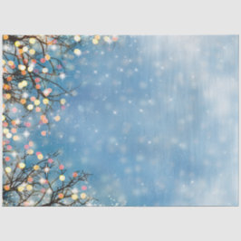 Seda Brillante Papel del tejido del árbol de Navidad