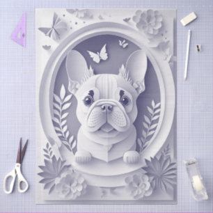 Seda Bulldog Francés de Papel