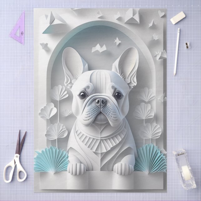 Seda Bulldog Francés hecho de Papel  (Artesanía)