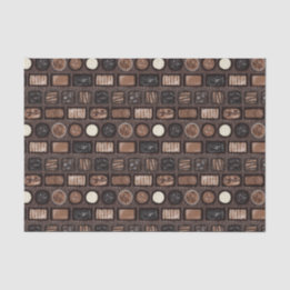 Seda Caja de papel de tejidos de chocolate