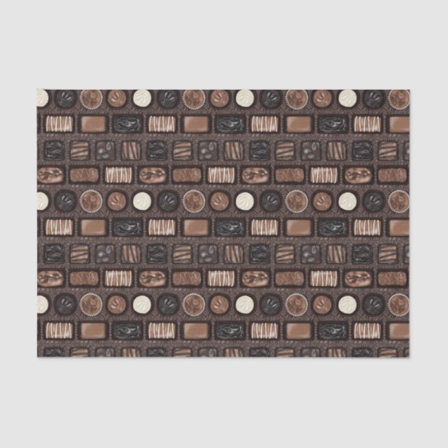 Seda Caja de papel de tejidos de chocolate (Anverso)