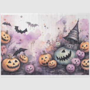 Seda Calabazas espeluznantes de Halloween 1 Papel de de