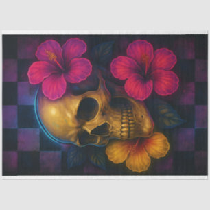 Seda Calavera de Neon con papel de descomposición de fl