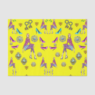 Seda Calzado para adolescentes de papel de tejido decor