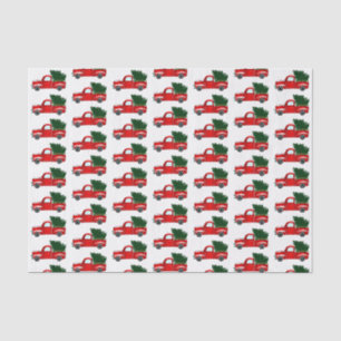 Seda Camión Rojo de Navidad Papel Tissues Personalizado