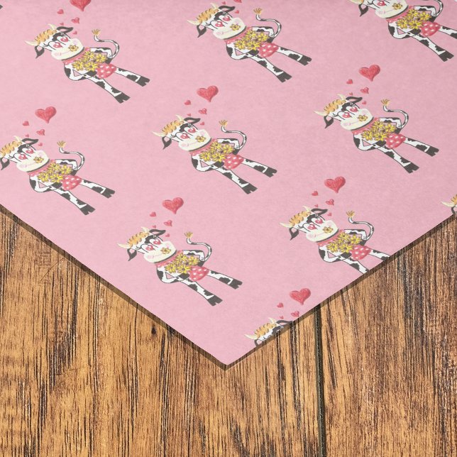 Seda Campana de nieve en papel de tejido rosa enamorado (Subido por el creador)