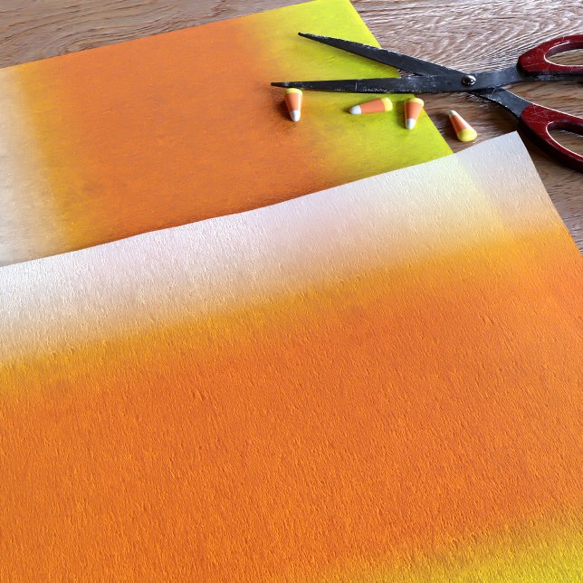 Seda Candy Corn Ombre Papel de tejidos amarillos Naranj (White, Orange and Yellow ombre tissue paper inspired by our favourite Halloween candy.)
