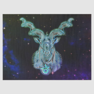 Seda capricornio papel de tejido zodiaco caprino