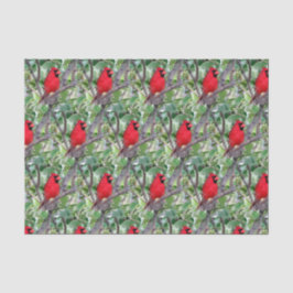 Seda Cardenal en un árbol de limón 2 - Papel de tejidos