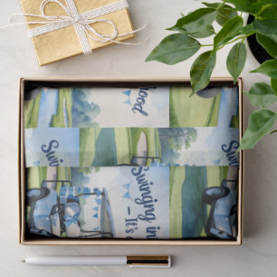 Seda Chico de Baby Shower Golf Papel de envolvimiento c