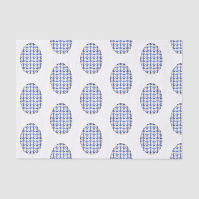 Seda Chinoiserie Moda acuarela Huevos Papel de tejidos (Anverso)