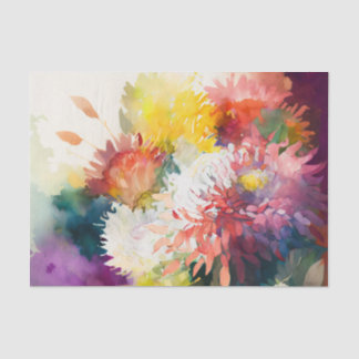 Seda CHRYSANTHEMUMS hermoso papel de descomposición flo