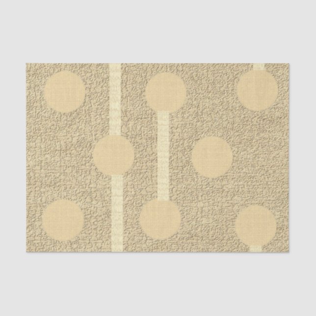 Seda Círculos Beige de papel de tejidos (Anverso)