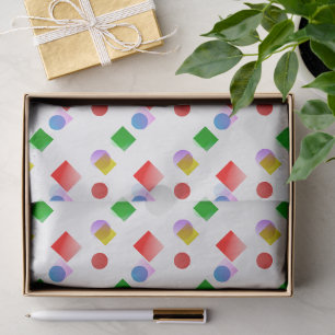 Seda Círculos coloridos brillantes y papel de tejidos c