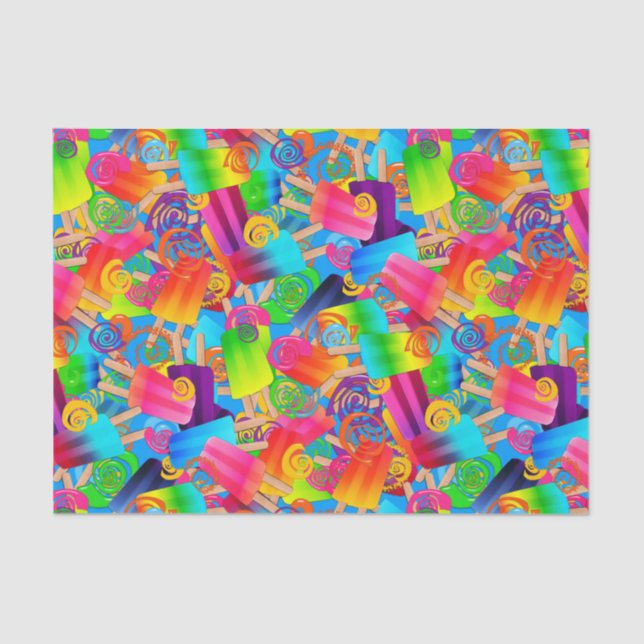 Seda CKC Popsicle Swirls, Papel de envolvimiento de tej (Anverso)