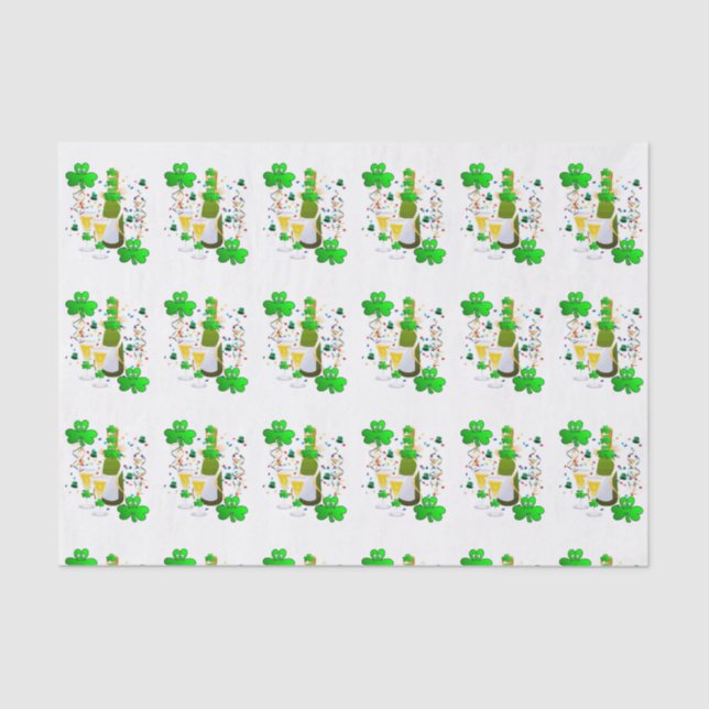 Seda Clover de papel tisular de San Patricio (Anverso)