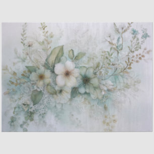 Seda Collage de papel botánico de salvia para decoupage