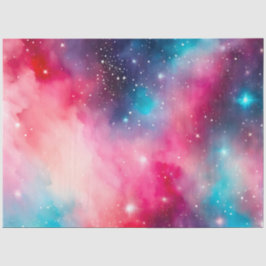 Seda Colorido papel de tejidos de arte galáctico
