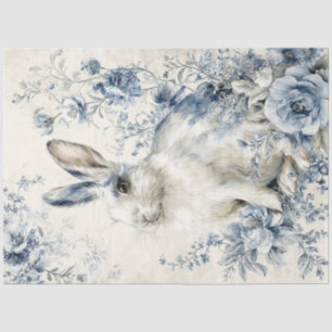 Seda Conejo de porcelana papel tisú