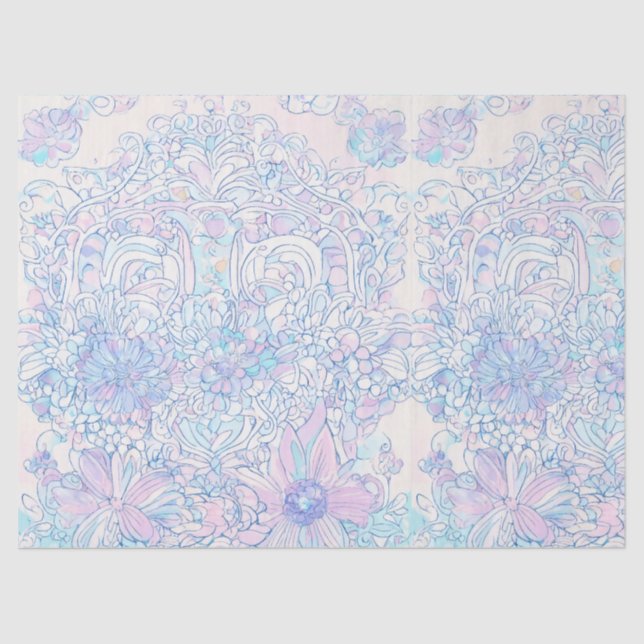 Seda Conjunto de papel de tejido húmedo encantado (Anverso)