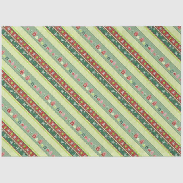 Seda Copos de nieve y presentación de papel de tejidos (Anverso)