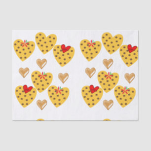 Seda Corazones de oro de papel de tejidos el día de San