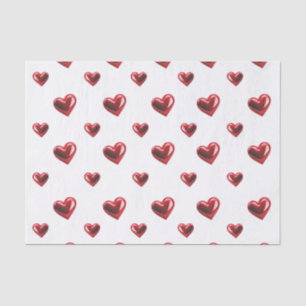 Seda Corazones de papel de tejidos