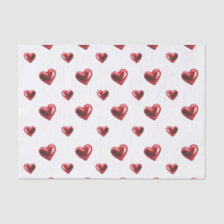 Seda Corazones de papel de tejidos