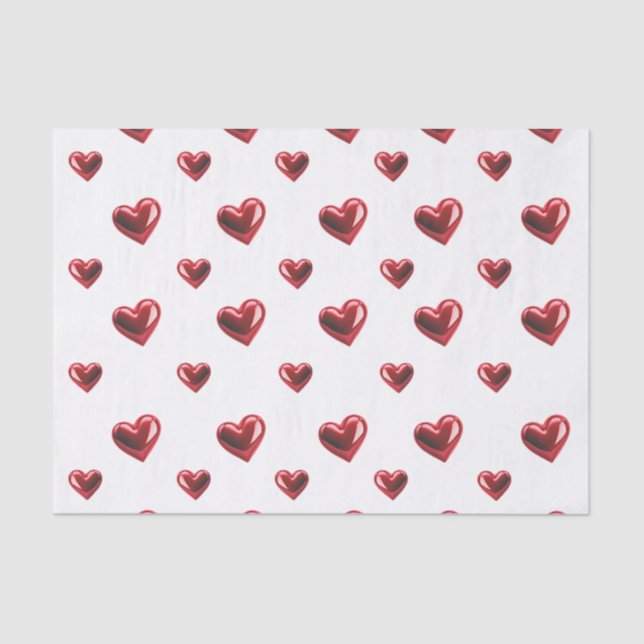 Seda Corazones de papel de tejidos (Anverso)