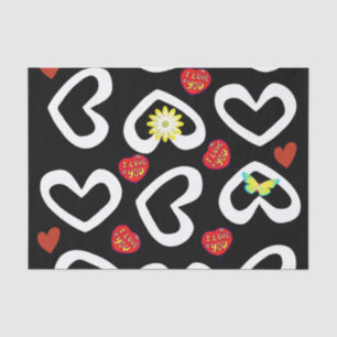 Seda Corazones de papel de tejidos el día de San Valent
