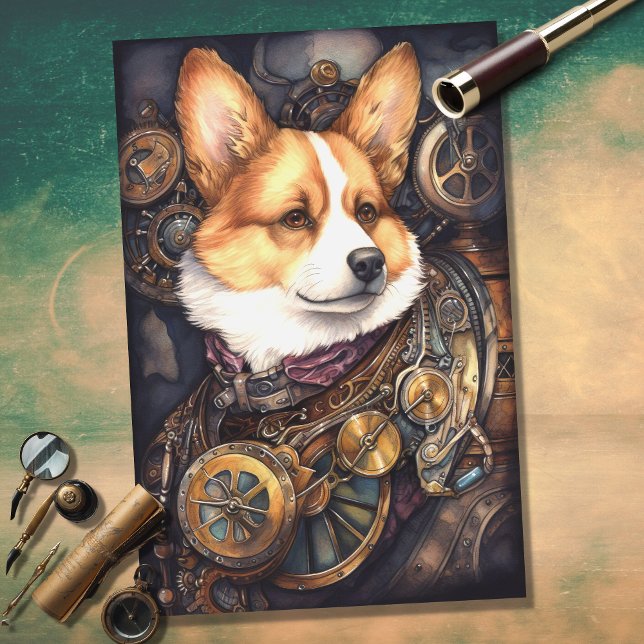 Seda Corgi Steampunk 1 Papel de descomposición (Subido por el creador)