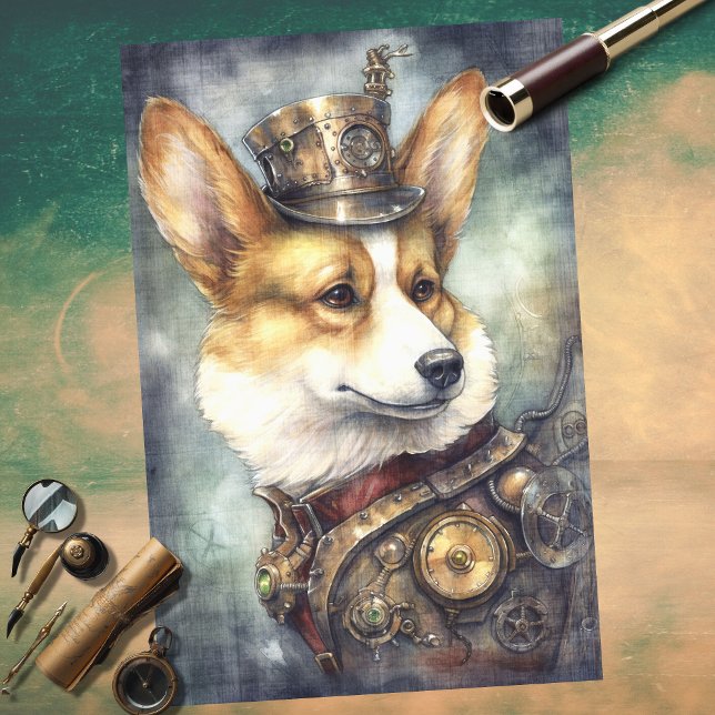 Seda Corgi Steampunk 2 Papel de desconfianza (Subido por el creador)