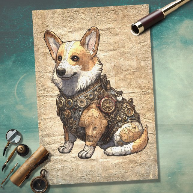 Seda Corgi Steampunk 3 Papel de descodificación (Subido por el creador)