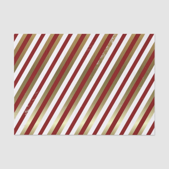 Seda Cranberry, Blanco, Papel Tejido de Banda Dorada (Anverso)