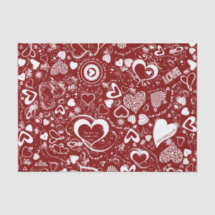 Seda Cuadros de amor al corazón Papel de ajuste de teji