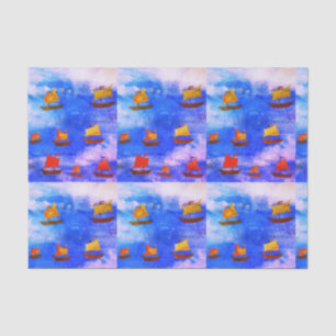 Seda Cubierta acuática Blue Sea Personalizado Papel de 