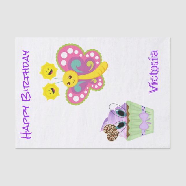 Seda Cubierta de papel de tejidos mariposa (Anverso)