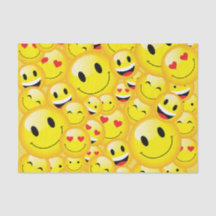 Cute Emoticon Feliz Emoji Papel Fiesta de los niño