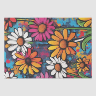 Seda Daisy Delight Pop Art Blossoms papel de desenlace