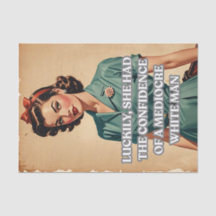 Seda Dama de la Vintage con papel de desvalijación de c