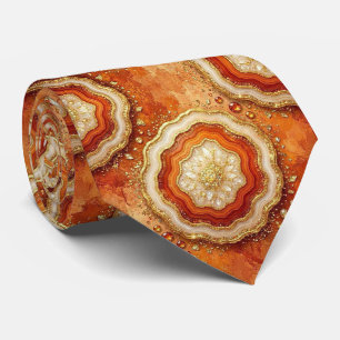 Seda de lujo falsa   Corbata de cuello de geoda de