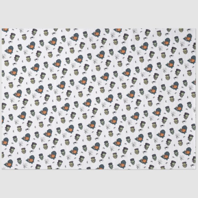 Seda 🖤 🎃 de papel 💀 Frankenstein para el té negro (Anverso)