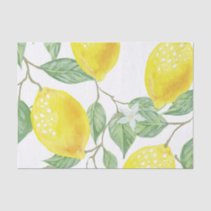 Seda Decoración de papel de tejido amarillo limón