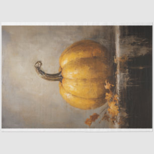 Seda Decoración de papel de tejido de calabaza de vinta